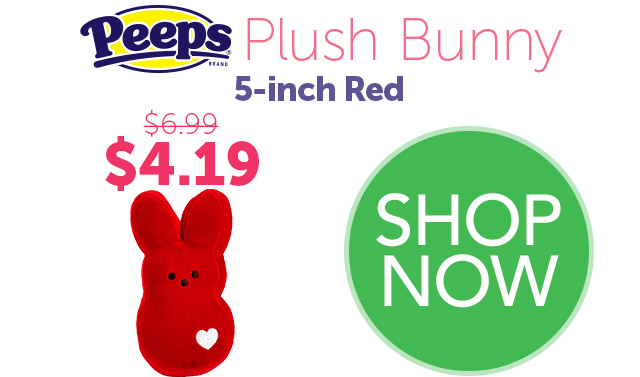 PEEPS Plush Bunny 5-inch red - $4.19 - SHOP NOW