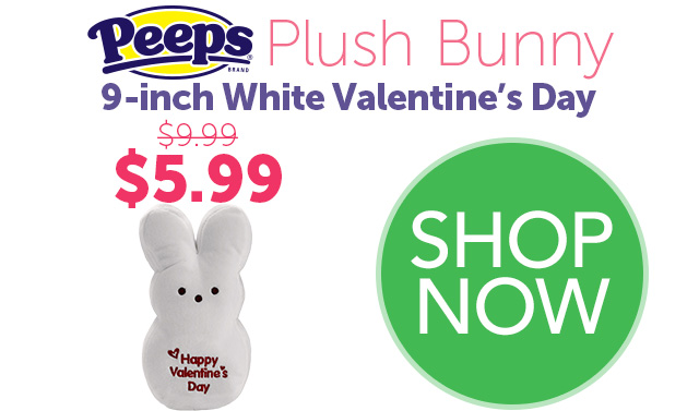 PEEPS Plush Bunny 9-inch White Valentine's Day - $5.99 - SHOP NOW